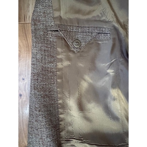 Vintage The Territory Ahead Silk Brown Blazer Jacket Mens XLL XL LONG Sport Coat - Picture 9 of 16